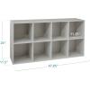 imageBest Choice Products Kids Bookcase 8Cube Storage Organizer 135in Shelf Opening Bookshelf Toy Storage Customizable w 3 Removable Back Panels  SageGrey