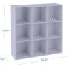 imageBest Choice Products Kids Bookcase 8Cube Storage Organizer 135in Shelf Opening Bookshelf Toy Storage Customizable w 3 Removable Back Panels  SageLavender