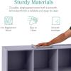 imageBest Choice Products Kids Bookcase 8Cube Storage Organizer 135in Shelf Opening Bookshelf Toy Storage Customizable w 3 Removable Back Panels  SageLavender