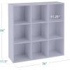 imageBest Choice Products Kids Bookcase 8Cube Storage Organizer 135in Shelf Opening Bookshelf Toy Storage Customizable w 3 Removable Back Panels  SageLavender