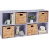 imageBest Choice Products Kids Bookcase 8Cube Storage Organizer 135in Shelf Opening Bookshelf Toy Storage Customizable w 3 Removable Back Panels  SageLavender