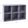 imageBest Choice Products Kids Bookcase 8Cube Storage Organizer 135in Shelf Opening Bookshelf Toy Storage Customizable w 3 Removable Back Panels  SageLavender
