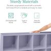 imageBest Choice Products Kids Bookcase 8Cube Storage Organizer 135in Shelf Opening Bookshelf Toy Storage Customizable w 3 Removable Back Panels  SageLavender