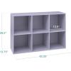imageBest Choice Products Kids Bookcase 8Cube Storage Organizer 135in Shelf Opening Bookshelf Toy Storage Customizable w 3 Removable Back Panels  SageLavender