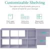 imageBest Choice Products Kids Bookcase 8Cube Storage Organizer 135in Shelf Opening Bookshelf Toy Storage Customizable w 3 Removable Back Panels  SageLavender