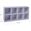 imageBest Choice Products Kids Bookcase 8Cube Storage Organizer 135in Shelf Opening Bookshelf Toy Storage Customizable w 3 Removable Back Panels  SageLavender