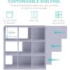 imageBest Choice Products Kids Bookcase 8Cube Storage Organizer 135in Shelf Opening Bookshelf Toy Storage Customizable w 3 Removable Back Panels  SageLavender