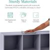 imageBest Choice Products Kids Bookcase 8Cube Storage Organizer 135in Shelf Opening Bookshelf Toy Storage Customizable w 3 Removable Back Panels  SageLavender