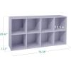 imageBest Choice Products Kids Bookcase 8Cube Storage Organizer 135in Shelf Opening Bookshelf Toy Storage Customizable w 3 Removable Back Panels  SageLavender