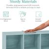 imageBest Choice Products Kids Bookcase 8Cube Storage Organizer 135in Shelf Opening Bookshelf Toy Storage Customizable w 3 Removable Back Panels  SageLight Blue
