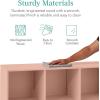 imageBest Choice Products Kids Bookcase 8Cube Storage Organizer 135in Shelf Opening Bookshelf Toy Storage Customizable w 3 Removable Back Panels  SageLight Pink