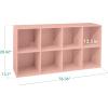 imageBest Choice Products Kids Bookcase 8Cube Storage Organizer 135in Shelf Opening Bookshelf Toy Storage Customizable w 3 Removable Back Panels  SageLight Pink