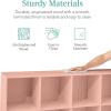 imageBest Choice Products Kids Bookcase 8Cube Storage Organizer 135in Shelf Opening Bookshelf Toy Storage Customizable w 3 Removable Back Panels  SageLight Pink