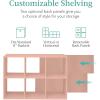 imageBest Choice Products Kids Bookcase 8Cube Storage Organizer 135in Shelf Opening Bookshelf Toy Storage Customizable w 3 Removable Back Panels  SageLight Pink