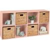 imageBest Choice Products Kids Bookcase 8Cube Storage Organizer 135in Shelf Opening Bookshelf Toy Storage Customizable w 3 Removable Back Panels  SageLight Pink