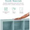 imageBest Choice Products Kids Bookcase 8Cube Storage Organizer 135in Shelf Opening Bookshelf Toy Storage Customizable w 3 Removable Back Panels  SageLight Blue