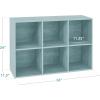imageBest Choice Products Kids Bookcase 8Cube Storage Organizer 135in Shelf Opening Bookshelf Toy Storage Customizable w 3 Removable Back Panels  SageLight Blue