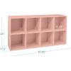 imageBest Choice Products Kids Bookcase 8Cube Storage Organizer 135in Shelf Opening Bookshelf Toy Storage Customizable w 3 Removable Back Panels  SageLight Pink
