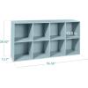 imageBest Choice Products Kids Bookcase 8Cube Storage Organizer 135in Shelf Opening Bookshelf Toy Storage Customizable w 3 Removable Back Panels  SageLight Blue