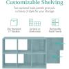 imageBest Choice Products Kids Bookcase 8Cube Storage Organizer 135in Shelf Opening Bookshelf Toy Storage Customizable w 3 Removable Back Panels  SageLight Blue