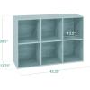 imageBest Choice Products Kids Bookcase 8Cube Storage Organizer 135in Shelf Opening Bookshelf Toy Storage Customizable w 3 Removable Back Panels  SageLight Blue