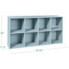 imageBest Choice Products Kids Bookcase 8Cube Storage Organizer 135in Shelf Opening Bookshelf Toy Storage Customizable w 3 Removable Back Panels  SageLight Blue
