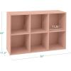 imageBest Choice Products Kids Bookcase 8Cube Storage Organizer 135in Shelf Opening Bookshelf Toy Storage Customizable w 3 Removable Back Panels  SageLight Pink