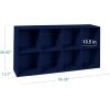 imageBest Choice Products Kids Bookcase 8Cube Storage Organizer 135in Shelf Opening Bookshelf Toy Storage Customizable w 3 Removable Back Panels  SageNavy