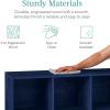 imageBest Choice Products Kids Bookcase 8Cube Storage Organizer 135in Shelf Opening Bookshelf Toy Storage Customizable w 3 Removable Back Panels  SageNavy