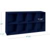 imageBest Choice Products Kids Bookcase 8Cube Storage Organizer 135in Shelf Opening Bookshelf Toy Storage Customizable w 3 Removable Back Panels  SageNavy