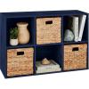 imageBest Choice Products Kids Bookcase 8Cube Storage Organizer 135in Shelf Opening Bookshelf Toy Storage Customizable w 3 Removable Back Panels  SageNavy