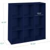 imageBest Choice Products Kids Bookcase 8Cube Storage Organizer 135in Shelf Opening Bookshelf Toy Storage Customizable w 3 Removable Back Panels  SageNavy