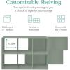 imageBest Choice Products Kids Bookcase 8Cube Storage Organizer 135in Shelf Opening Bookshelf Toy Storage Customizable w 3 Removable Back Panels  SageSage