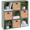 imageBest Choice Products Kids Bookcase 8Cube Storage Organizer 135in Shelf Opening Bookshelf Toy Storage Customizable w 3 Removable Back Panels  SageSage