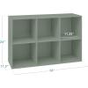 imageBest Choice Products Kids Bookcase 8Cube Storage Organizer 135in Shelf Opening Bookshelf Toy Storage Customizable w 3 Removable Back Panels  SageSage