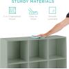 imageBest Choice Products Kids Bookcase 8Cube Storage Organizer 135in Shelf Opening Bookshelf Toy Storage Customizable w 3 Removable Back Panels  SageSage
