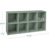 imageBest Choice Products Kids Bookcase 8Cube Storage Organizer 135in Shelf Opening Bookshelf Toy Storage Customizable w 3 Removable Back Panels  SageSage