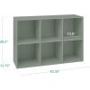 imageBest Choice Products Kids Bookcase 8Cube Storage Organizer 135in Shelf Opening Bookshelf Toy Storage Customizable w 3 Removable Back Panels  SageSage