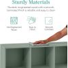 imageBest Choice Products Kids Bookcase 8Cube Storage Organizer 135in Shelf Opening Bookshelf Toy Storage Customizable w 3 Removable Back Panels  SageSage