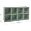 imageBest Choice Products Kids Bookcase 8Cube Storage Organizer 135in Shelf Opening Bookshelf Toy Storage Customizable w 3 Removable Back Panels  SageSage