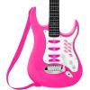 imageBest Choice Products Kids Electric Musical Guitar Play Set Toy Guitar Starter Kit Bundle w 6 Demo Songs Whammy Bar Microphone Amp AUX 2 Sticker Sheets  BluePink