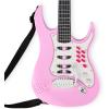 imageBest Choice Products Kids Electric Musical Guitar Play Set Toy Guitar Starter Kit Bundle w 6 Demo Songs Whammy Bar Microphone Amp AUX 2 Sticker Sheets  BlueSoft Pink