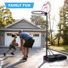 imageBest Choice Products Kids HeightAdjustable Basketball Hoop Portable Backboard Set w 2 Wheels Fillable Base 705in to 823in TallAmerican Flag