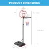 imageBest Choice Products Kids HeightAdjustable Basketball Hoop Portable Backboard Set w 2 Wheels Fillable Base 705in to 823in TallWhite