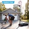 imageBest Choice Products Kids HeightAdjustable Basketball Hoop Portable Backboard Set w 2 Wheels Fillable Base 705in to 823in TallWhite