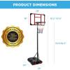 imageBest Choice Products Kids HeightAdjustable Basketball Hoop System Portable Game wWheels Fillable Base 705in to 823in Height705823