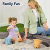 imageBest Choice Products Kids Large Octagonal Wooden Outdoor Sandbox with Cover w 4 Reinforced Benches 8 Seats XL Sandpit Bottom Liner  BrownGray