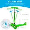 imageBest Choice Products Kids Mini Kick Scooter Toy wLightUp Wheels Height Adjustable TBar Foot Break  BlueGreen