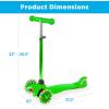imageBest Choice Products Kids Mini Kick Scooter Toy wLightUp Wheels Height Adjustable TBar Foot Break  BlueGreen