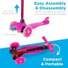 imageBest Choice Products Kids Mini Kick Scooter Toy wLightUp Wheels Height Adjustable TBar Foot Break  BluePink